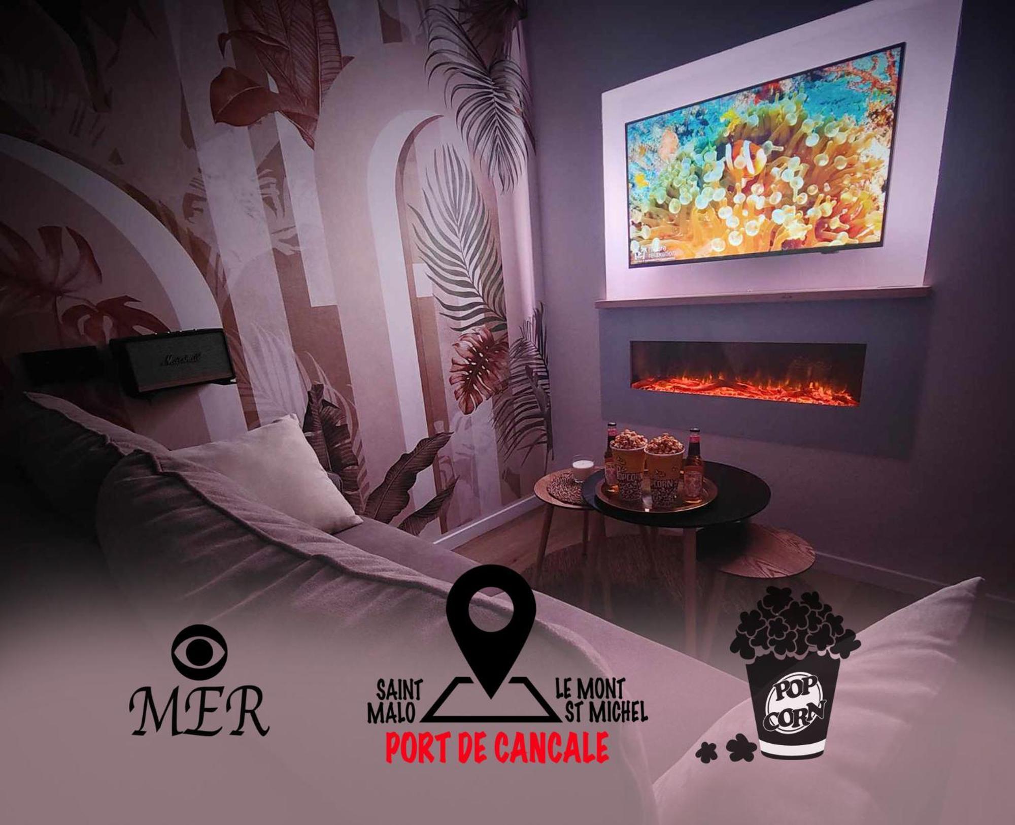 La Merveille By Mrodbnb - Appart Neuf - Vue Mer - 25M Plage & Resto - Cine - Cheminee - Popcorn Cancale Extérieur photo